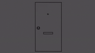 Man In Long Coat Standing In Doorway GIF