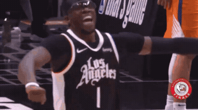 Man In Los Angeles Jersey Laughing Arms Outstretched GIF