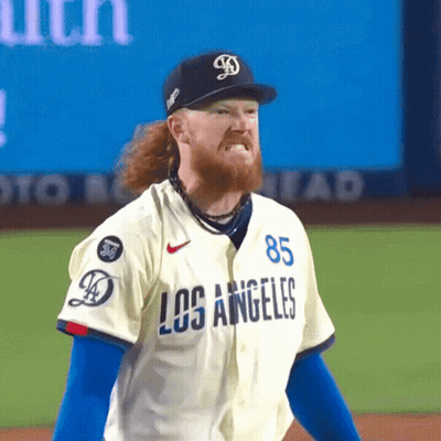 Man In Los Angeles Jersey On Field GIF