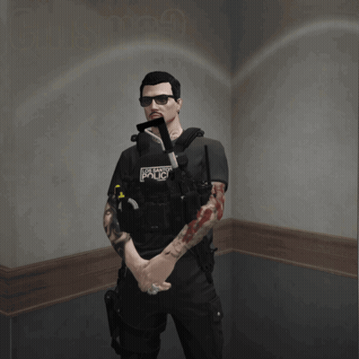 Man In Los Santos Police Uniform GIF
