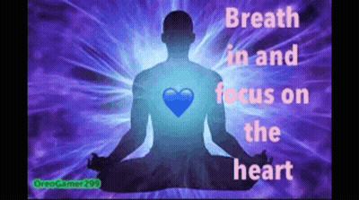 Man In Lotus Position Breath In Focus On Heart GIF