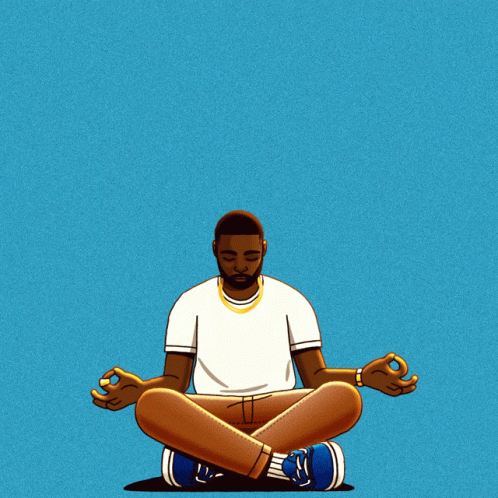 Man In Lotus Position Exhale The Bullshit Trumpism GIF