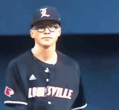 Man In Louisville Jersey And Hat GIF
