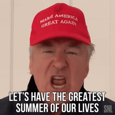 Man In Make America Great Again Hat Yelling GIF