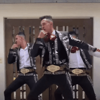 Man In Mariachi Outfit With Ranch Belt GIF