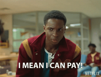 Man In Maroon Jacket Says I Mean I Can Pay Netflix GIF