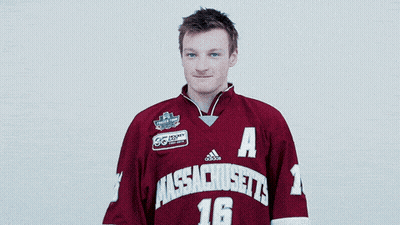 Man In Maroon Massachusetts Jersey Number 16 GIF