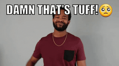 Man In Maroon Shirt Damn That Tuff GIF