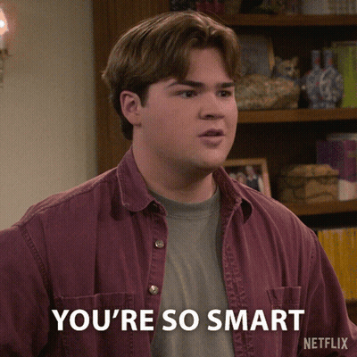 Man In Maroon Shirt Says You're So Smart GIF