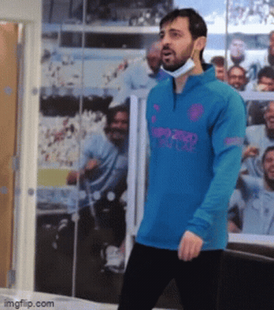 Man In Mask And Blue Shirt Saying Euro 2020 GIF