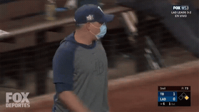 Man In Mask And Fox Deportes Shirt GIF