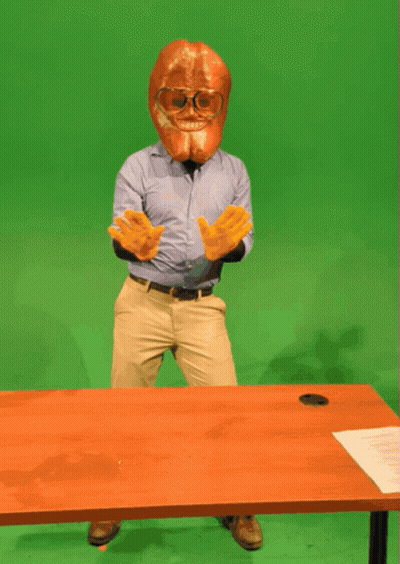 Man In Mask And Gloves At Desk GIF