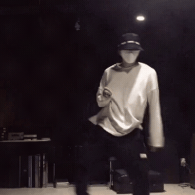 Man In Mask And Hat Dancing GIF
