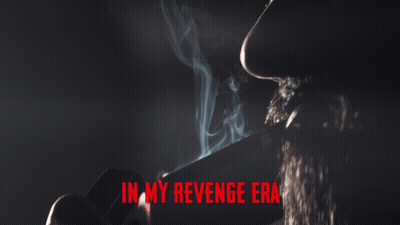 Man In Mask And Red Tie Standing At Table GIF