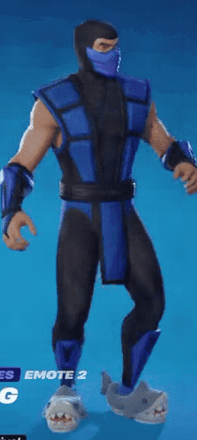 Man In Mask And Shark Shoes GIF