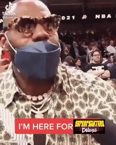 Man In Mask And Sunglasses Says I'm Here For Street Fighters Deluxe GIF