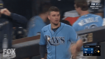 Man In Mask And TB Hat On Fox Sports GIF