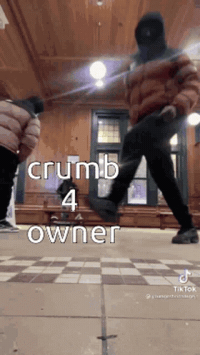 Man In Mask Dancing With Crumb 4 Owner On Floor GIF