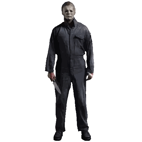 Man In Mask Holding Knife Sticker