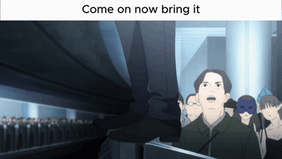 Man In Mask Saying Come On Now Bring It GIF