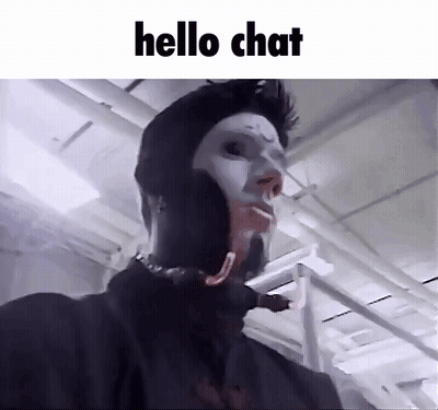 Man In Mask Saying Hello Chat GIF