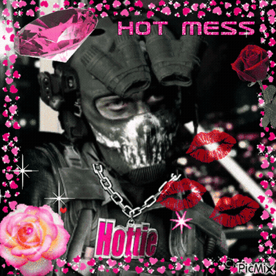Man In Mask Saying Hot Mess GIF