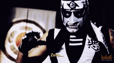 Man In Mask Saying Zero In Front Of Circle GIF