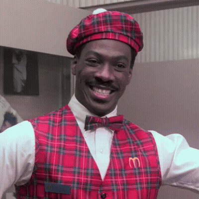 Man In McDonald's Vest And Hat Smiling GIF