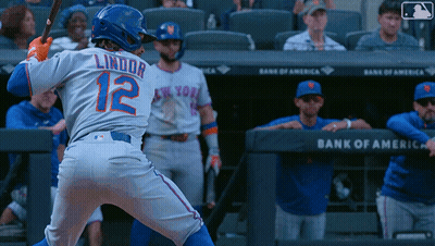Man In Mets Jersey On Baseball Field With Referee GIF