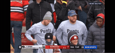 Man In Miami Dolphins And Cleveland Browns Jerseys GIF