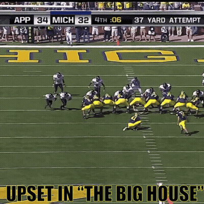 Man In Michigan Shirt Holding Head In Hands GIF