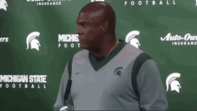 Man In Michigan State Football Jersey GIF