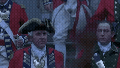Man In Military Uniform And Hat With Flag Saying Nearly GIF