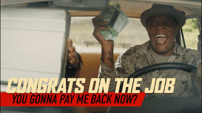 Man In Military Uniform Driving Car Holding Money GIF