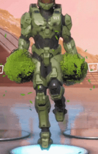 Man In Military Uniform Holding Green Pom Poms GIF
