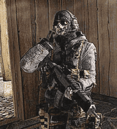 Man In Military Uniform Holding Gun GIF