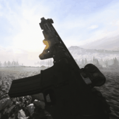 Man In Military Uniform Holding Rifle With Reface App Logo GIF