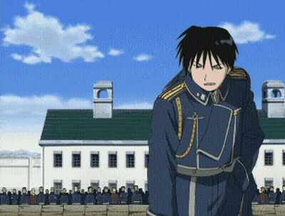 Man In Military Uniform In Front Of Crowd GIF
