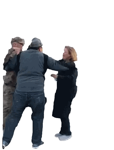 Man In Military Uniform Next To Woman Sticker