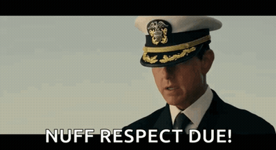 Man In Military Uniform Saluting Saying Nuff Respect Due GIF