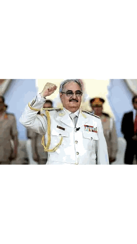 Man In Military Uniform Saluting Sticker
