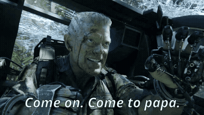 Man In Military Uniform Saying Come On Come To Papa GIF