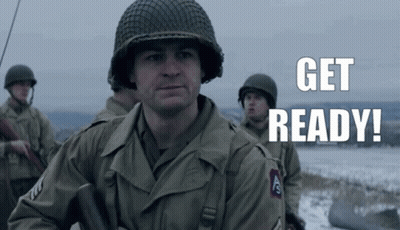 Man In Military Uniform Saying Get Ready GIF