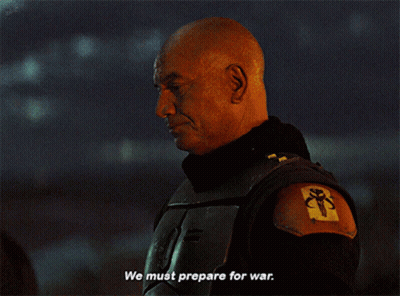 Man In Military Uniform Saying We Must Prepare For War GIF