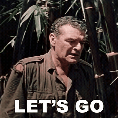 Man In Military Uniform Says Let's Go Bamboo Forest GIF