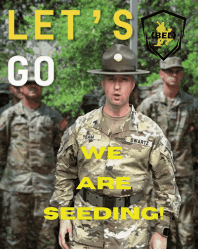 Man In Military Uniform Says Let's Go We Are Seeding GIF