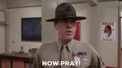 Man In Military Uniform Says Now Pray GIF