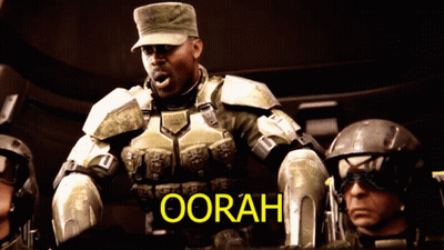 Man In Military Uniform Says Oorah GIF
