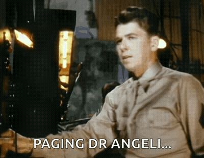 Man In Military Uniform Says Paging Dr Angeli GIF