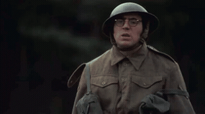 Man In Military Uniform Smoking GIF